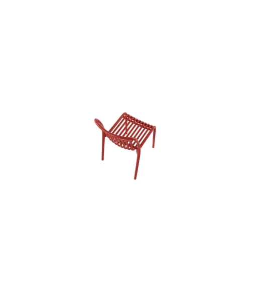 Pack de 4 sillas Ivone para salón, cocina o terraza acabado rojo, 80cm(alto) 46cm(ancho) 58cm(fondo).