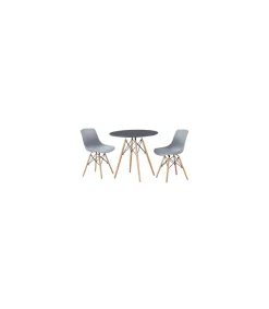 Pack de 4 sillas Jeff acabado gris, 46cm(ancho) 79cm(altura) 52cm(fondo)