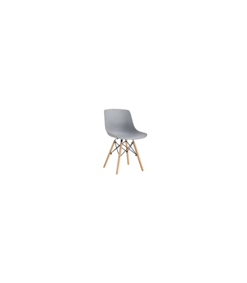 Pack de 4 sillas Jeff acabado gris, 46cm(ancho) 79cm(altura) 52cm(fondo)
