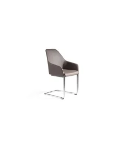 Pack de 2 sillas Lina en color gris topo 55 x 58 x 88/46 cm (largo x ancho x alto)