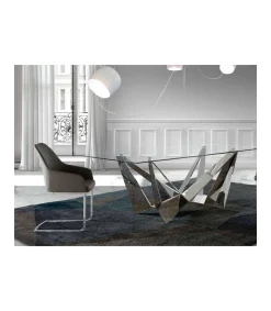 Pack de 2 sillas Lina en color gris topo 55 x 58 x 88/46 cm (largo x ancho x alto)