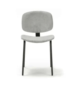Pack de 2 sillas MARIO tapizadas en pana color gris, 50/79cm(alto) 44cm(ancho) 51cm(largo).