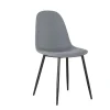 Pack de 4 sillas Md-Hamer tapizadas en textil 100% poliéster gris, 88cm(alto) 54.5cm(ancho) 45cm(largo)