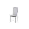Pack de 4 sillas Md-Trenton tapizadas en tejido gris ceniza, 100cm(alto) 36cm(ancho) 55cm(fondo)