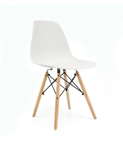 Pack de 4 sillas Md-Velez acabado en polipropileno blanco, 83cm(alto) 50.5cm(ancho) 46.5cm(largo)