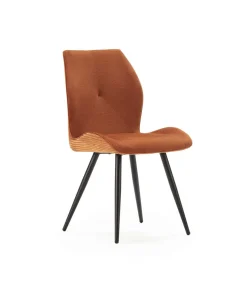 Pack de 2 sillas modelo Adara tapizado textil teja, 91cm(alto) 46cm(ancho) 62cm(largo)