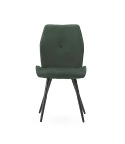 Pack de 2 sillas modelo Adara tapizado textil verde, 91cm(alto) 46cm(ancho) 62cm(largo)