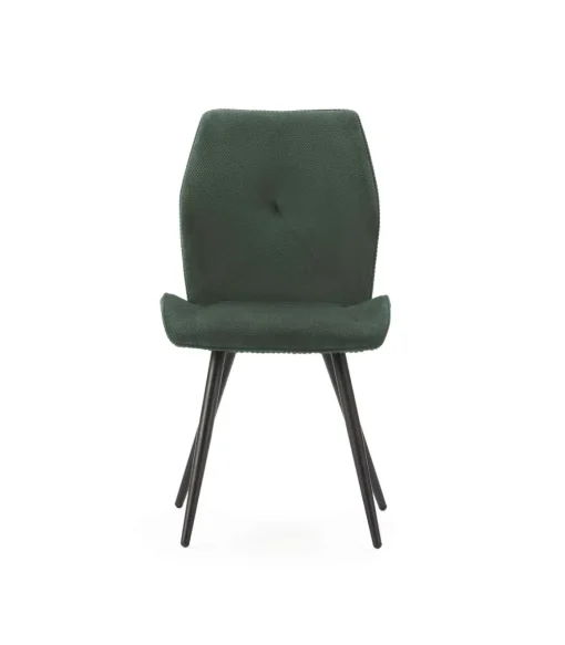Pack de 2 sillas modelo Adara tapizado textil verde, 91cm(alto) 46cm(ancho) 62cm(largo)