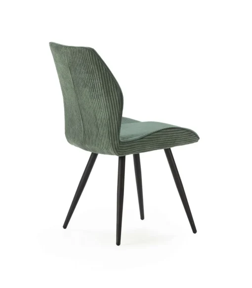 Pack de 2 sillas modelo Adara tapizado textil verde, 91cm(alto) 46cm(ancho) 62cm(largo)