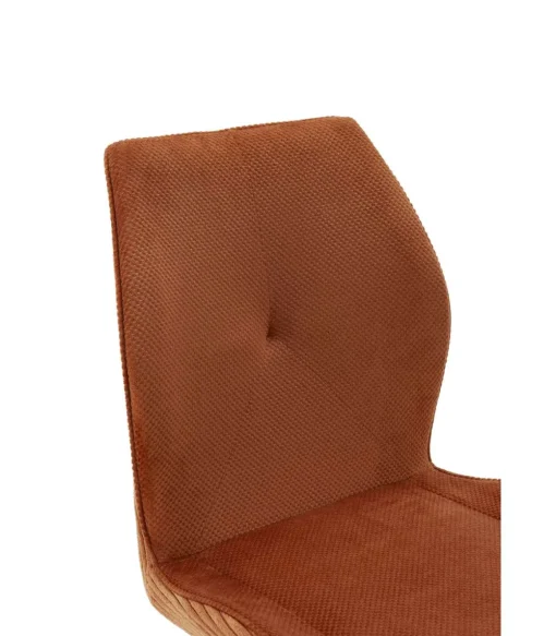 Pack de 2 sillas modelo Adara tapizado textil teja, 91cm(alto) 46cm(ancho) 62cm(largo)