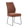 Pack de 4 sillas modelo Alicia tapizado textil teja, 97cm(alto) 45cm(ancho) 62cm(largo)