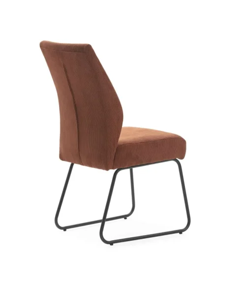 Pack de 4 sillas modelo Alicia tapizado textil teja, 97cm(alto) 45cm(ancho) 62cm(largo)