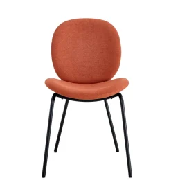 Pack de 2 sillas modelo Coro tapizado textil teja, 81.5cm(alto) 45cm(ancho) 57.5cm(largo)