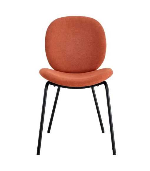 Pack de 2 sillas modelo Coro tapizado textil teja, 81.5cm(alto) 45cm(ancho) 57.5cm(largo)