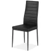 Pack de 6 sillas modelo Daniela tapizadas en polipiel negro, 96cm(alto) 44cm(ancho) 44cm(largo)