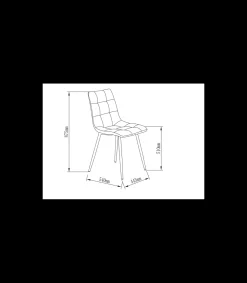 Pack de 4 sillas modelo Ivy tapizadas en microfibra visón, 51cm(ancho ) 87.5cm(altura) 54cm(fondo)