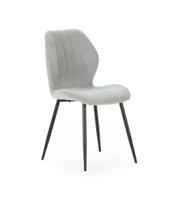 Pack de 4 sillas modelo Miño tapizado textil gris hielo, 85cm(alto) 47cm(ancho) 58cm(largo)