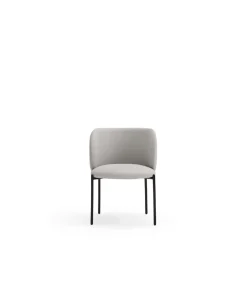 Pack de 2 sillas modelo Mogi tapizado en textil gris claro, 49/81cm (alto) 59cm (ancho) 56cm (largo)