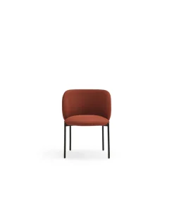 Pack de 2 sillas modelo Mogi tapizado en textil teja, 49/81cm (alto) 59cm (ancho) 56cm (largo)