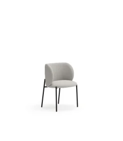 Pack de 2 sillas modelo Mogi tapizado en textil gris claro, 49/81cm (alto) 59cm (ancho) 56cm (largo)