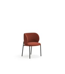 Pack de 2 sillas modelo Mogi tapizado en textil teja, 49/81cm (alto) 59cm (ancho) 56cm (largo)