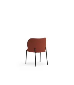 Pack de 2 sillas modelo Mogi tapizado en textil teja, 49/81cm (alto) 59cm (ancho) 56cm (largo)