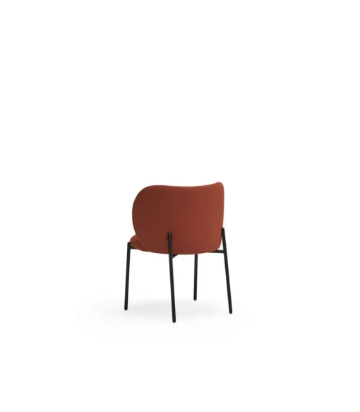 Pack de 2 sillas modelo Mogi tapizado en textil teja, 49/81cm (alto) 59cm (ancho) 56cm (largo)