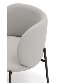 Pack de 2 sillas modelo Mogi tapizado en textil gris claro, 49/81cm (alto) 59cm (ancho) 56cm (largo)