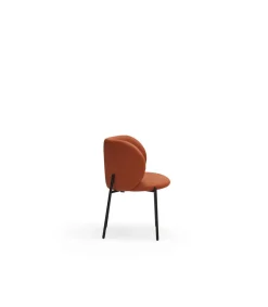 Pack de 2 sillas modelo Mogi tapizado en textil terracota, 49/81cm (alto) 59cm (ancho) 56cm (largo)