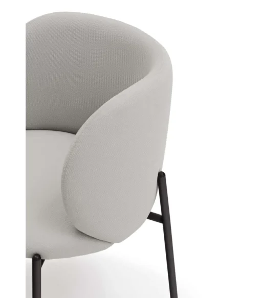 Pack de 2 sillas modelo Mogi tapizado en textil gris claro, 49/81cm (alto) 59cm (ancho) 56cm (largo)