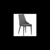 Pack de 2 sillas modelo Paola acabado polipiel gris, 50 x 58 x 92/49 cm (largo x ancho x alto)