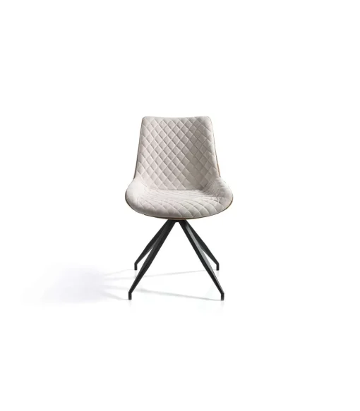 Pack de 2 sillas modelo SABINA acabado beige/marrón, 48 x 62 x 87 cm (largo x ancho x alto)