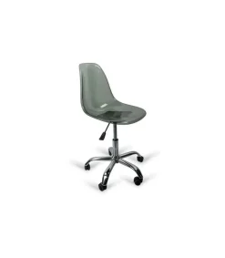 Pack de 2 sillas oficina Edimburgo policarbonato, Fondo : 53 cm, Ancho: 46.5 cm, Alto: 80/91 cm