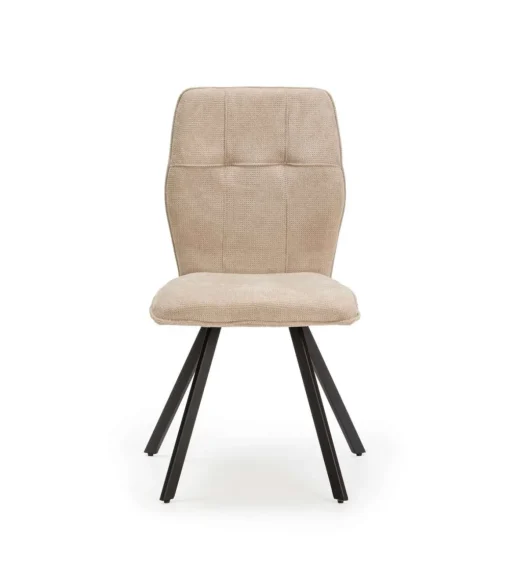 Pack de 4 sillas para cocina o comedor Marcos tapizado textil beige, 89cm(alto) 47cm(ancho) 60cm(fondo)