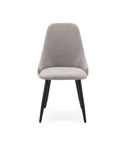 Pack de 4 sillas para cocina o comedor Izan tapizado textil gris claro, 91cm(alto) 50cm(ancho) 57cm(fondo)