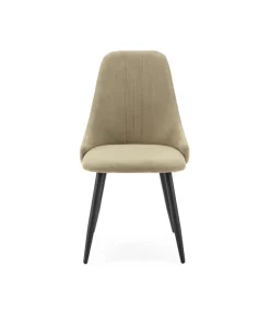 Pack de 4 sillas para cocina o comedor Izan tapizado textil verde, 91cm(alto) 50cm(ancho) 57cm(fondo)