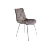 Pack de 4 sillas para cocina o comedor Marlene en símil piel topo/blanco, 85 cm(alto)53 cm(ancho)61 cm(largo)