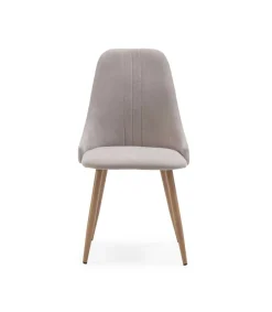 Pack de 4 sillas para cocina o comedor Diego tapizado textil beige, 91cm(alto) 50cm(ancho) 57cm(fondo)