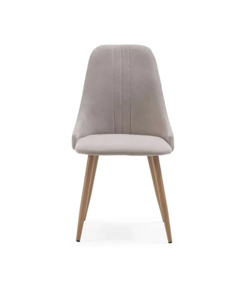 Pack de 4 sillas para cocina o comedor Diego tapizado textil beige, 91cm(alto) 50cm(ancho) 57cm(fondo)