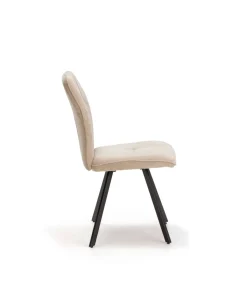 Pack de 4 sillas para cocina o comedor Marcos tapizado textil beige, 89cm(alto) 47cm(ancho) 60cm(fondo)
