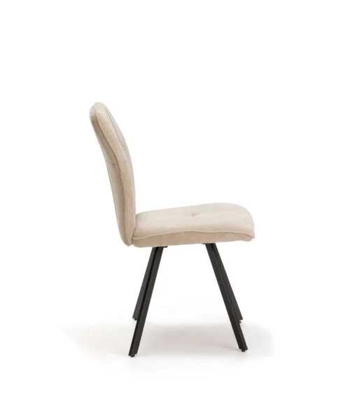 Pack de 4 sillas para cocina o comedor Marcos tapizado textil beige, 89cm(alto) 47cm(ancho) 60cm(fondo)
