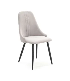 Pack de 4 sillas para cocina o comedor Izan tapizado textil gris claro, 91cm(alto) 50cm(ancho) 57cm(fondo)