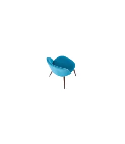 Pack de 2 sillas para cocina o comedor Evora tapizado textil aguamarina/roble oscuro, 78cm(alto) 50cm(ancho) 55cm(largo)