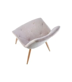 Pack de 4 sillas para cocina o comedor Marlene tapizado textil beige/roble, 85 cm(alto)53 cm(ancho)61 cm(largo)