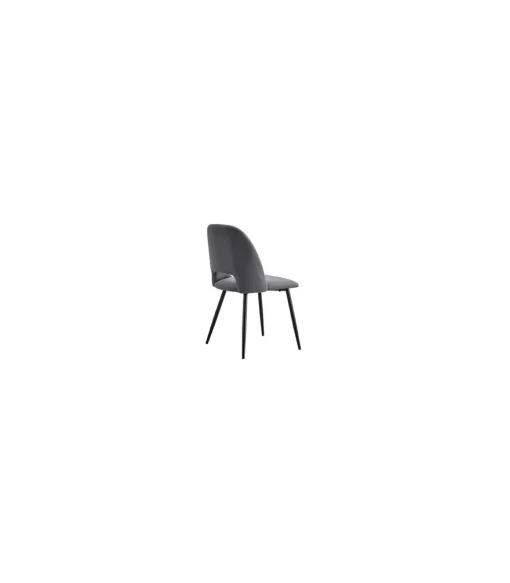 Pack de 2 sillas para cocina o comedor Venus tapizado textil gris/negro, 86cm(alto) 50cm(ancho) 58cm(largo)