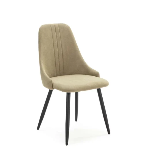 Pack de 4 sillas para cocina o comedor Izan tapizado textil verde, 91cm(alto) 50cm(ancho) 57cm(fondo)