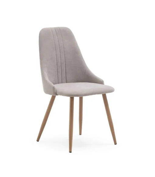 Pack de 4 sillas para cocina o comedor Diego tapizado textil beige, 91cm(alto) 50cm(ancho) 57cm(fondo)