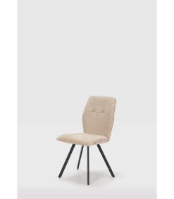 Pack de 4 sillas para cocina o comedor Marcos tapizado textil beige, 89cm(alto) 47cm(ancho) 60cm(fondo)