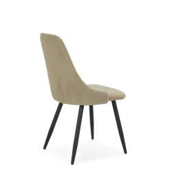 Pack de 4 sillas para cocina o comedor Izan tapizado textil verde, 91cm(alto) 50cm(ancho) 57cm(fondo)