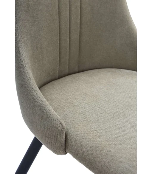 Pack de 4 sillas para cocina o comedor Izan tapizado textil verde, 91cm(alto) 50cm(ancho) 57cm(fondo)